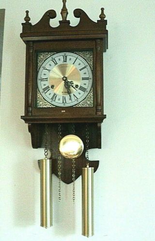 Vintage Hamilton 31 Day Windup Wall Clock With Key