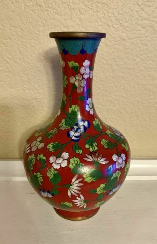 Fine Antique Chinese Cloisonne Vase - 19th Century To Early 20th Century