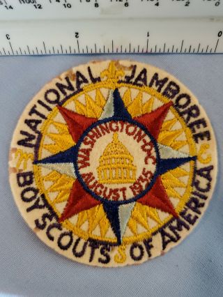 1935 Bsa Boy Scouts Of America National Jamboree Round Felt Pocket Patch Vtg 30s