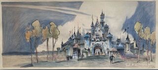 Vintage & Rare Herb Ryman Disneyland Castle Art Lithograph Limited Edition