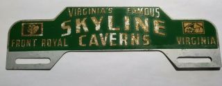 Vintage License Plate Topper Skyline Caverns Front Royal Va Virginia