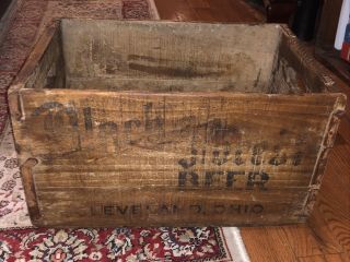 Vintage Black Forest Beer Wood Crate Box Cleveland Ohio