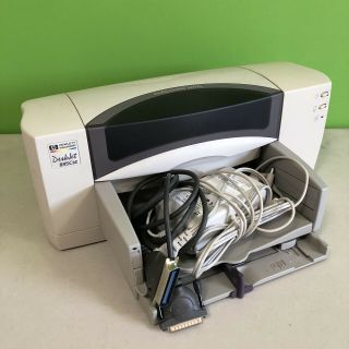 Vintage Hp Deskjet 895cse Color & B/w Printer,  Power & Parallel Printer Cables