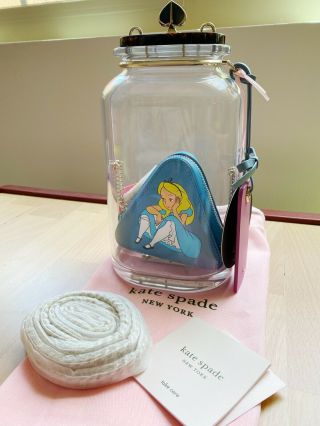Disney Kate Spade Alice In Wonderland Bottle Crossbody W/ Coin Purse Dust Bag