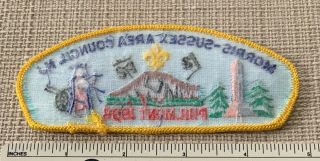 1998 MORRIS - SUSSEX AREA COUNCIL Boy Scout Philmont Shoulder Strip PATCH CSP NJ 2