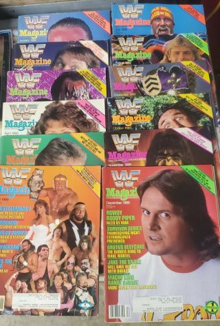 Wwf Wwe 1989 Spotlight Magazines Complete Set Of 12 Hogan Wcw Rare Vintage