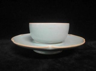 On Sales A Set Of Old Chinese " Ru " Kiln Porcelain Cup With Saucer Tray