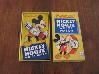 Us Time/ingersoll Mickey Mouse Wrist Watch - W/ Box - Circa 1947