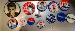 13 Diff Rfk Robert F.  Kennedy Political Campaign Pinback Buttons 1968 And Senate
