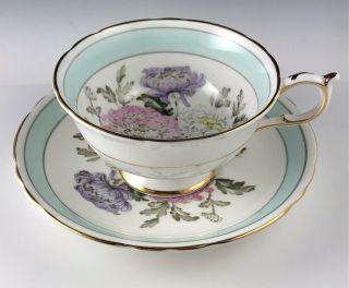 Vintage Paragon Double Warrant Teacup & Saucer - Chrysanthemums A 1841 H