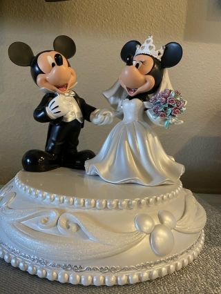 Mickey Minnie World Of Disney Wedding Cake Topper