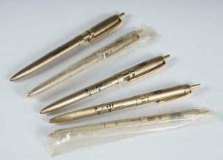 5 President Lyndon B Johnson Lbj Gold Tone Pens - Readyriter Brand