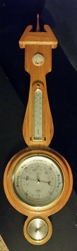 Vintage Shortland Smith Sb British Large Barometer Thermometer Dew Point Awesome