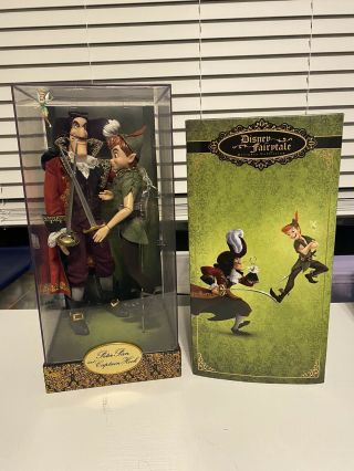 Disney Fairytale Designer Peter Pan & Captain Hook Doll Set Le 6000 Nib