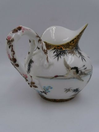 Japanese Satsuma Porcelain Meiji Period Milk Jug Hand Painted