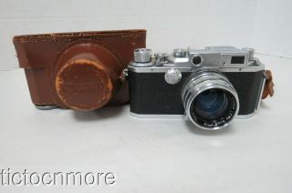 Vintage Canon Camera No.  106145 W/ Canon Lens 50mm F:1.  8 No.  90375 & Case