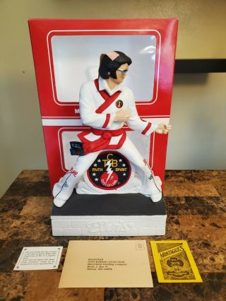 Vintage " Elvis Karate " Large Mccormick Whiskey Decanter And Music Box Near