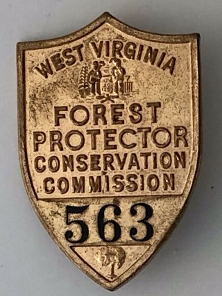 West Virginia State Forest Protector Officer - Wv Conservation Commission Badge