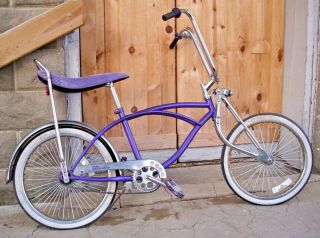 Bratz Chopper Low Rider Muscle Bicycle In Purple & Chrome Vintage