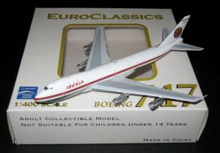 Aeroclassics Iberia Boeing 747 - 100 Ec - Brp 1/400 Scale Model