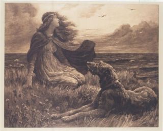 Scottish Deerhound Print,  The Viking Daughter