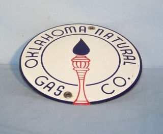 Vintage Oklahoma Natural Gas Co.  Porcelain Sign