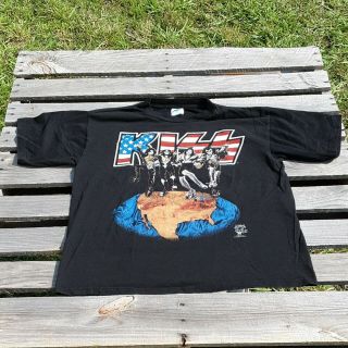 Vintage Kiss Alive Worldwide 1996 Tour Concert T Shirt Sz Xl Double Sided Usa