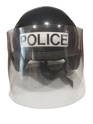 Obsolete Vintage Police Riot Gear Motorcycle Helmet 60 - 61 Cm Size 4 Gently