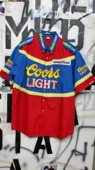 Vintage Nascar Coors Light Kyle Petty Pit Crew Shirt Uniform