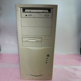 Aopen Intel Custom Atx Or Baby At Pc Computer Case Mid Tower Vintage Beige