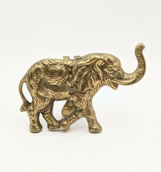 Vtg Solid Brass Elephant Door Knocker Figurine Big & Heavy Home Decor 7”x4 "