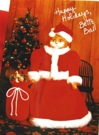 Betty Jane Carter Dolls,  Goebel By Bette Ball Cat,  " Mrs Santa Claws "