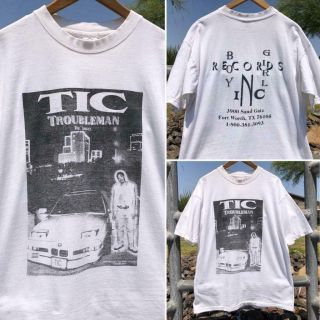 Rare Vtg 90s Cotton Club Tic Troubleman Rap Tee 1996 Album Band Promo T Shirt Xl