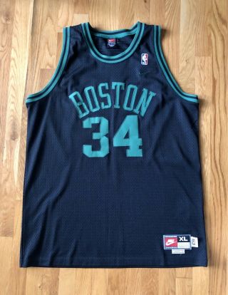 Vintage Nike Boston Celtics Paul Pierce Sewn ‘63 Rewind Black Jersey Xl
