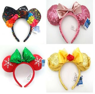 36pcs Minnie Mouse Ears Artificial Flower Limited Mickey Edition Headband