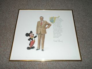 1980 Walt Disney Mickey Mouse Charles Boyer Disneyland Dedication Speech Print