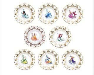 Disney Fine Bone China Tea Set & Plates - 8 Princesses - English Ladies Co Rrp£670