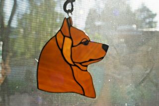 Stained Glass Dog - Finish Spitz