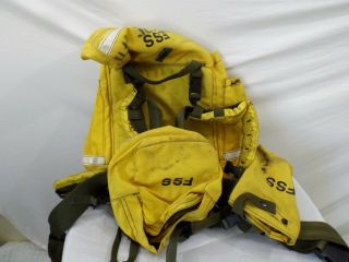 Wild Land Firefighter Yellow Bag Gear Pack Forest Service & Utility Harness Fss