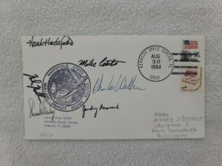 Hartsfield,  Coats,  Mullane,  Hawley,  Resnick,  Walker Autograph | Space Cover