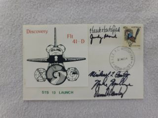 Hartsfield,  Coats,  Mullane,  Hawley,  Resnick Signed Autograph | Space Cover