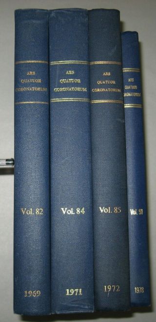 Ars Quatuor Coronatorium Lodge No.  2076 London - 4 Volumes 1969,  1971,  1972,  1978