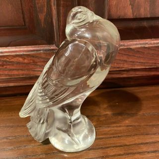 Vtg.  1930s Warren - Kessler Art Deco Art Glass Bird Pigeon 6 " Car Hood Ornament