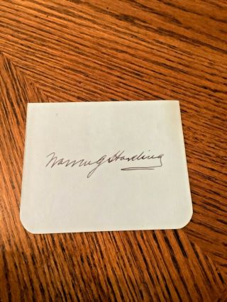 29TH US PRESIDENT WARREN G HARDING SIGNED ALBUM PAGE 1921 - 1923 DIED IN OFFICE 2