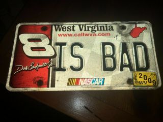 West Virginia License Plate Nascar Dale Earnhardt Wv Personalized Is Bad - Wow