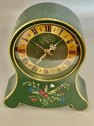 Petite Neuchateloise Jaeger Swiss Alarm Winding Table Clock Vintage Parts/repai