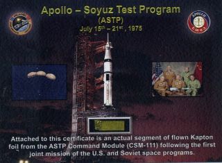Apollo - Soyuz Gold Kapton Foil Flown In Space - Plus Exciting With