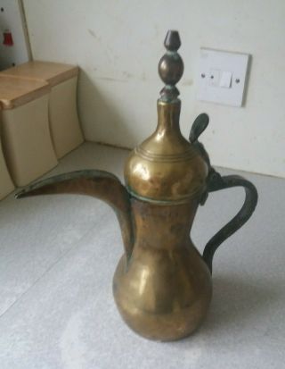 Antique Islamic Middle Eastern Persian Turkish Arabic Dallah Coffee Pot - 12 "