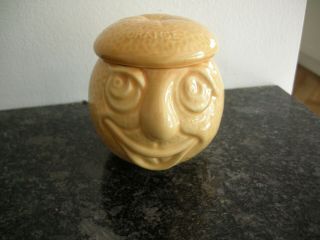 Rare Vintage Sylvac Face Pot - Orange - No.  4896 In