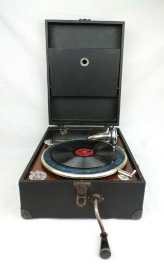Vintage Portable Gramophone 1920s/30s L & Co Songster Supreme British